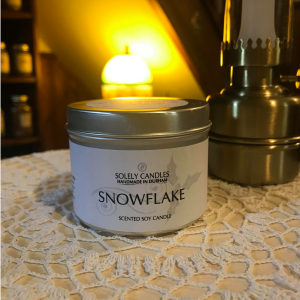 Snowflake Tin Candle